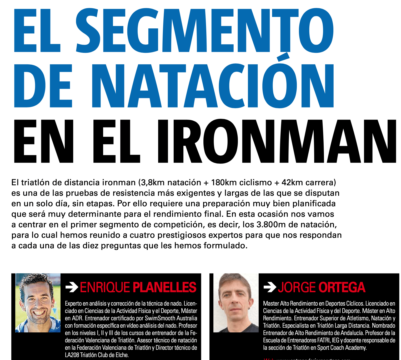 Segmento natación Ironman 